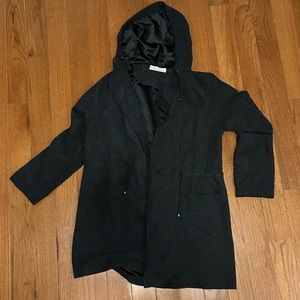 Black Lightweight Hooded Jacket